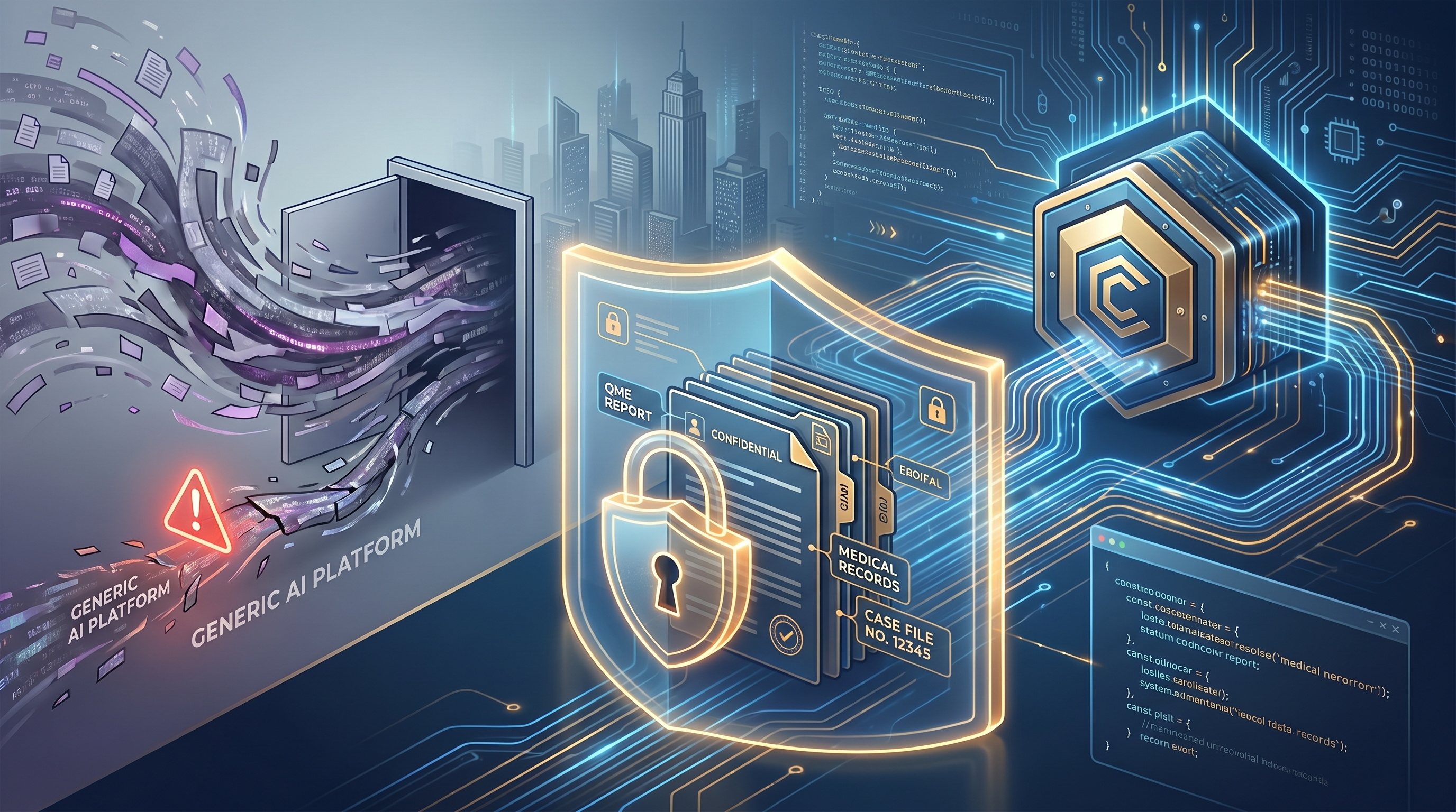 Confidentiality Risks of Uploading Case Files to AI Platforms: What Every Workers' Comp Attorney Needs to Know - AI legal drafting by CompFox