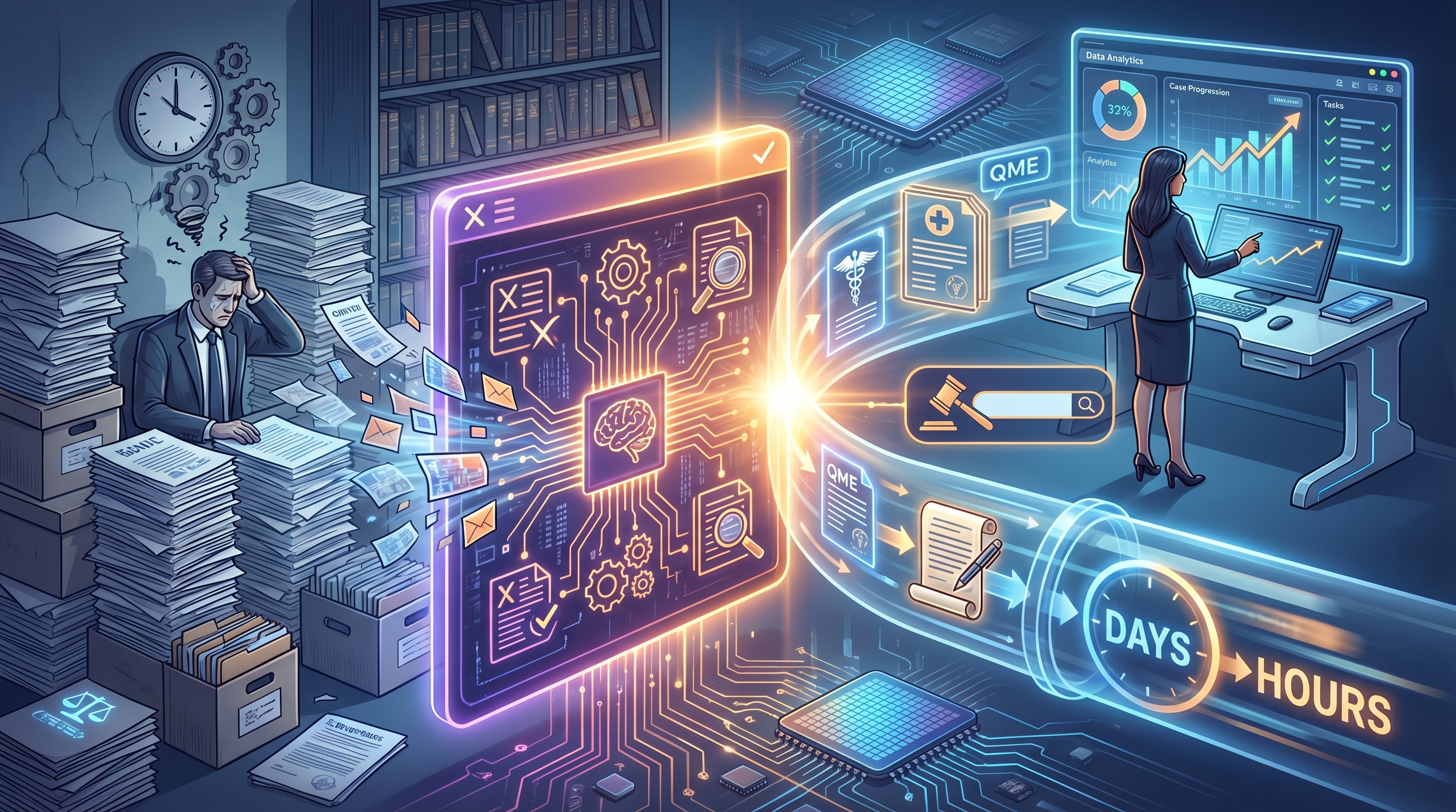 Scaling Your Workers' Comp Caseload Without Adding Attorneys: The Practitioner's Playbook - AI legal drafting by CompFox